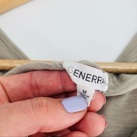 Generra taupe tan ruffle detail tank size medium - Picture 5 of 6